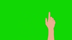 Touch Screen Gestures. Chroma green Stock Footage