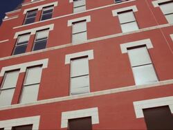 Old building with brick facade Stock Footage