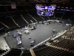 TIME LAPSE: Madison Square Garden Arena Changeover Stock Footage