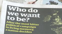 CLEAN : Newspaper front pages as Britain votes in historic EU referendum News Clip