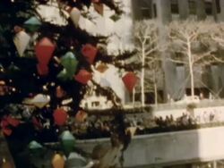 Ice skating at Rockefeller Center Stock Footage