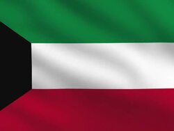 Kuwaiti flag Stock Footage