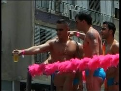Gay parade through the streets of Tel Aviv News Clip