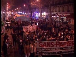 FRANCE: PARIS: IMMIGRANTS STAGE MARCH FOR PERMANENT RESIDENCY News Clip