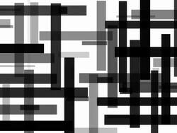DISTORTED RECTANGLE : greyscale, white back (LOOP) Stock Footage