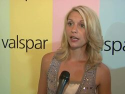 EVENT CAPSULE CLEAN: Claire Danes Launches Valspar's New Hi-Def Paint and Exhibition Stock Footage