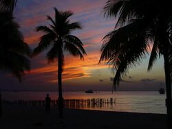 Sunset at Isla Mujeres Stock Footage