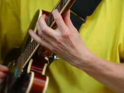 HD Guitar Player (Close-up) Stock Footage