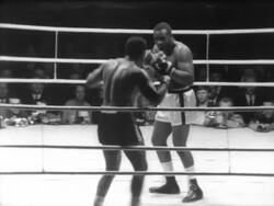 Boxing Match Between Sonny Liston and Dave Bailey Stock Footage
