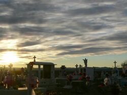 Sunset Mexico Cemetary Time Lapse 8 Stock Footage
