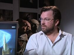 INTERVIEW: Tim Burke on supervising the workflow at the Harry Potter Set Visit at Watford England. (Footage by WireImage Video/Getty Images Entertainment Video) Stock Footage