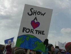 Rally against Keystone XL and climate change Stock Footage