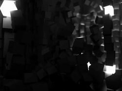 Falling Cubes Light Effect - Black & White (Audio Beat Sync) Stock Footage