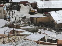 MS Shot of people working at Potosi mine / Potosi, Bolivia Stock Footage