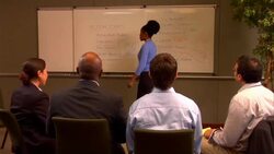 MS, Woman giving presentation in conference room Stock Footage