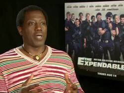 INTERVIEW - Wesley Snipes on the return of 'Blade' at 'The Expendables 3' Interviews Stock Footage