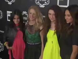 Vanessa Hudgens, Nanette Lepore, Violet Lepore and Shay Mitchell at L'Amour By Nanette Lepore For JCP Launch Party Stock Footage