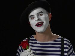 Mime Rose Rock and Embrace Stock Footage