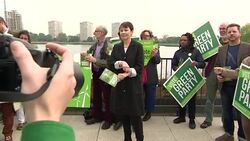 Caroline Lucas launches the Green Party's Environment Manifesto News Clip