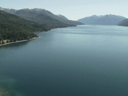 Lake in bariloche area of argentina Stock Footage