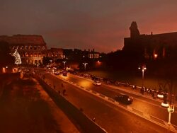 Coliseum of Rome: Night Timelapse HD Video Stock Footage