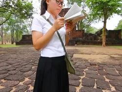 Archaeology Student Learning Stock Footage