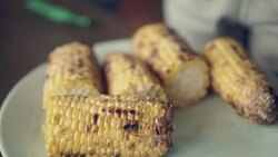 Little Kids Eating Corn on the Cob Stock Footage