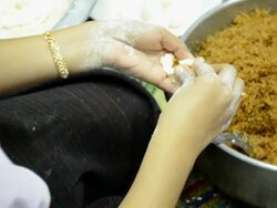 Making Laos Dessert Stock Footage