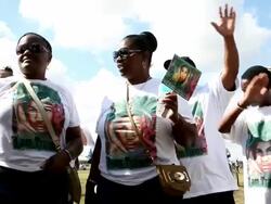 Family & Friends at The Trayvon Martin Foundation Stock Footage