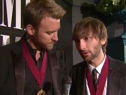 INTERVIEW: Lady Antebellum - Charles Kelley and Dave Haywood on their awards, on BMI at the 59th Annual BMI Country Awards at Nashville TN.  Stock Footage