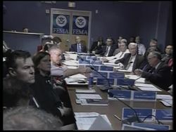 Bush visits FEMA HQ to receive updates, Rita imagery News Clip