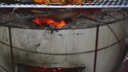 Barbecue Grill sea food Stock Footage