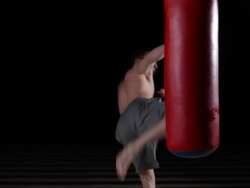 Kicking And Punching Stock Footage