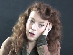 Melissa Auf der Maur Interview (clip 7) Stock Footage