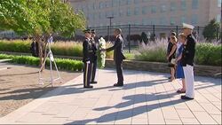 Obama attends 9/11 ceremony at the Pentagon News Clip