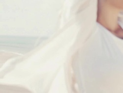 Girl on dune Stock Footage