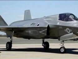 F-35B Lightning II Aircrafts Landing and Refueling at Marine Corps Air Station Miramar Stock Footage