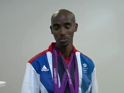 INTERVIEW: Mohamed Farah on if winning would change him at Team GB Medal Winners Press Conference: Mo Farah, Olympic Gold Medalist 5000M and 10,000M at Olympic Park on August 12, 2012 in London, England (Footage by Getty Images) Stock Footage