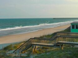 Vacation homes on Topsail Island - NC Outer Banks Stock Footage