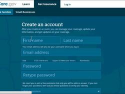 ACA Obama Care online application process Stock Footage