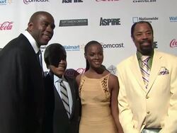 Earvin 'Magic' Johnson, Reverend Al Sharpton, Tika Sumpter, Clyde Frazier and guest at "ASPiRE" Television Network Launch Event Stock Footage