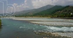 Swat River at Matta, Pakistan Stock Footage