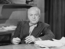 Kindelberger and Donald Douglas discuss changes in plane innovations Stock Footage