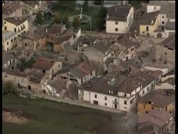 WRAP Aerials of damage, tents, aftershocks ADDS aid being packed News Clip