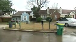 Driving shots through Jackson residential streets News Clip