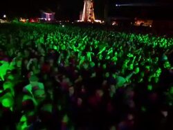 W/S EXT Concert Crowd Festival Night Stock Footage