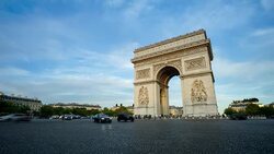 Arc de Triumph, Paris France time lpase Stock Footage
