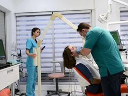 Dental x-ray process Stock Footage