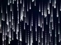 Digital Code Falling HD Loop Stock Footage