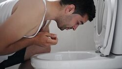 Man throwing up. Stock Footage